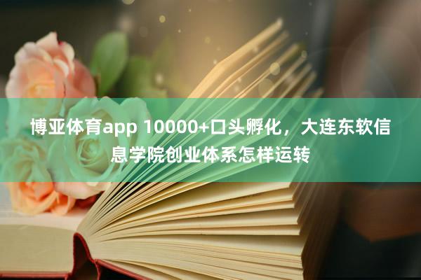 博亚体育app 10000+口头孵化，大连东软信息学院创业体系怎样运转