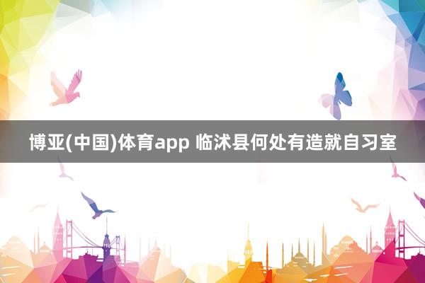 博亚(中国)体育app 临沭县何处有造就自习室