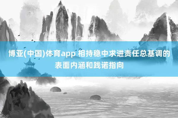博亚(中国)体育app 相持稳中求进责任总基调的表面内涵和践诺指向