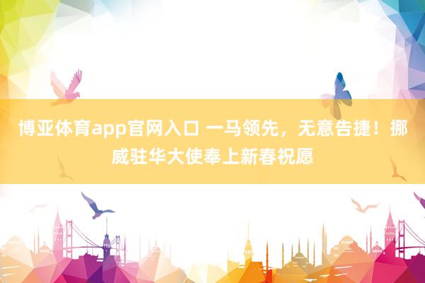 博亚体育app官网入口 一马领先，无意告捷！挪威驻华大使奉上新春祝愿