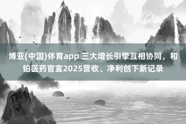 博亚(中国)体育app 三大增长引擎互相协同，和铂医药官宣2025营收、净利创下新记录