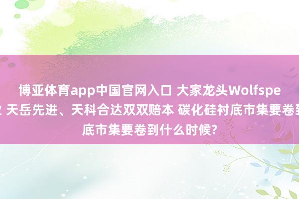 博亚体育app中国官网入口 大家龙头Wolfspeed苦求歇业 天岳先进、天科合达双双赔本 碳化硅衬底市集要卷到什么时候?